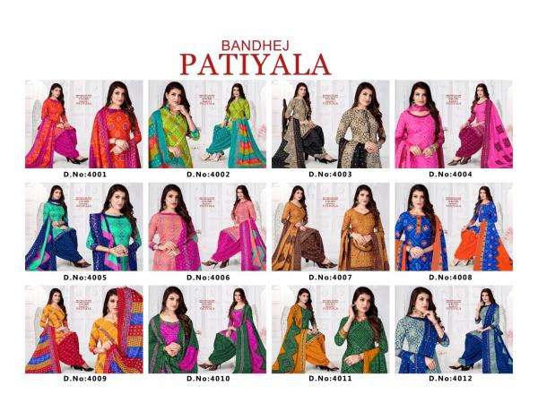 Bandhej Patiyala 4 Casual Wear Cotton Printed Dress Material